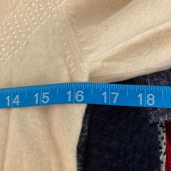 Tocca Sweater Womens Sz S Ivory Embroidered Bow Lambswool Cashmere - Picture 7 of 11